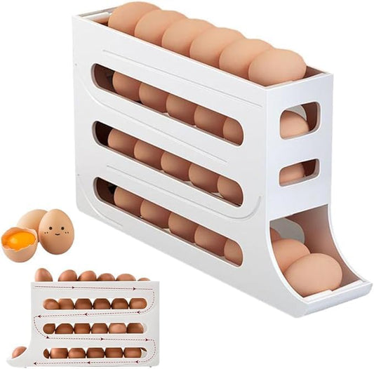 Automatic Roll-Down Refrigerator Egg Holder