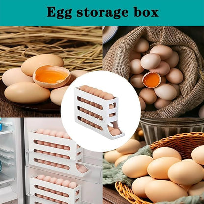 Automatic Roll-Down Refrigerator Egg Holder